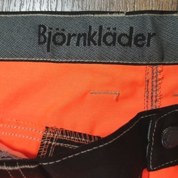 Men's Bjornklader Hivis Work Pants Orange Black US 40/EU 56 - Picture 4 of 8